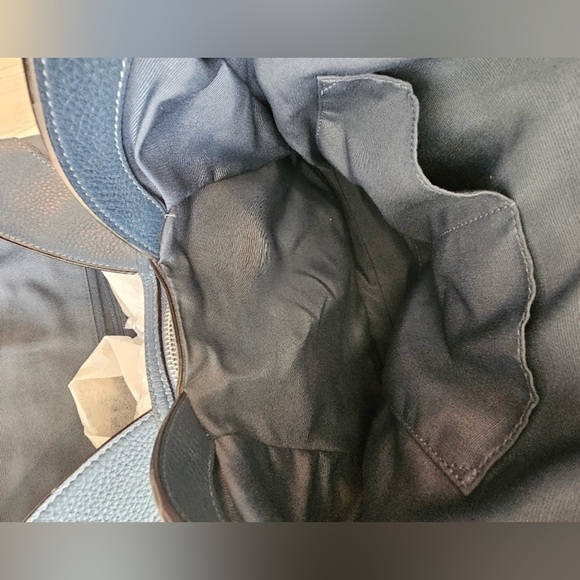 Coach Lexy F28997 Tote Bag Leather Navy Blue - Picture 13 of 16